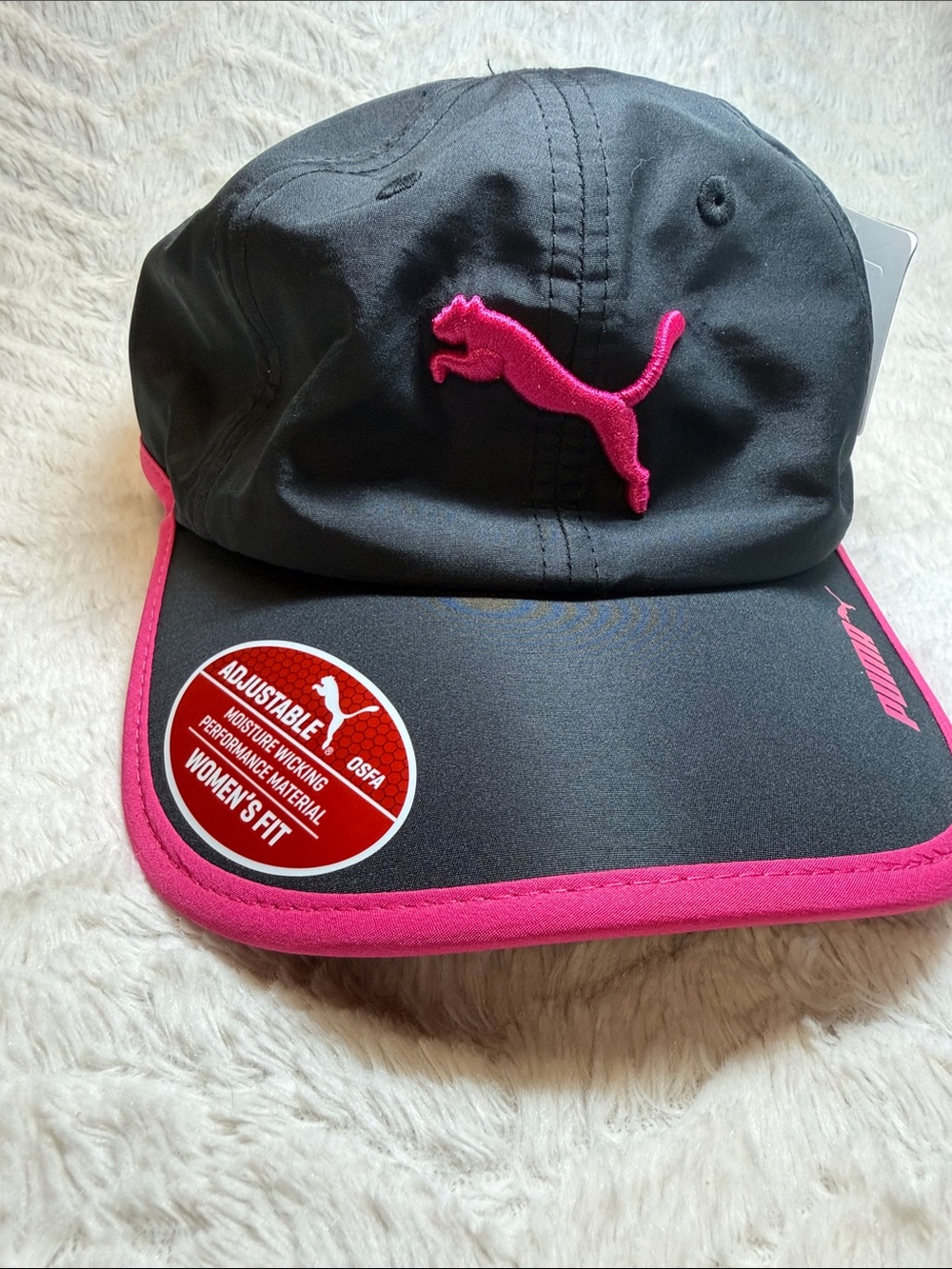 🆕 Puma Evercat Greta Running Cap Black & Pink NWT